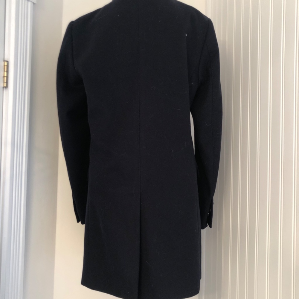 Designer Wool Cashmere Navy Business Casual Jacket - Picture 3 of 5